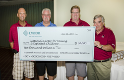 EMCOR presents $10,000 check donation for The National Center For Missing & Exploited Children (NCMEC).